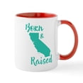 thumbnail image 1 of CafePress - California Born & Raised Mug - 11 oz Ceramic Mug - Novelty Coffee Tea Cup, 1 of 4