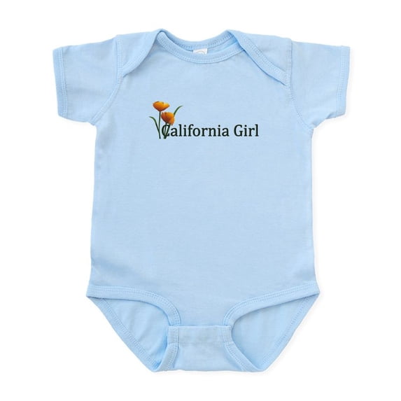 CafePress - California Girl Poppies Infant Bodysuit - Baby Light Bodysuit, Size Newborn - 24 Months