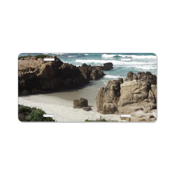CafePress - California Ocean 03 - Aluminum License Plate, Front License Plate, Vanity Tag