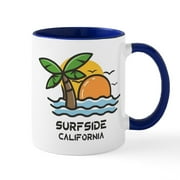 CafePress - California Surfside Mugs - 11 oz Ceramic Mug - Novelty Coffee Tea Cup