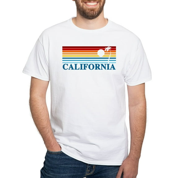 CafePress - California White T Shirt - Men's White Classic Cotton T-Shirts