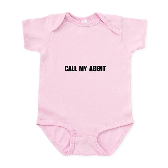 CafePress - Call My Agent Infant Bodysuit - Baby Light Bodysuit, Size Newborn - 24 Months