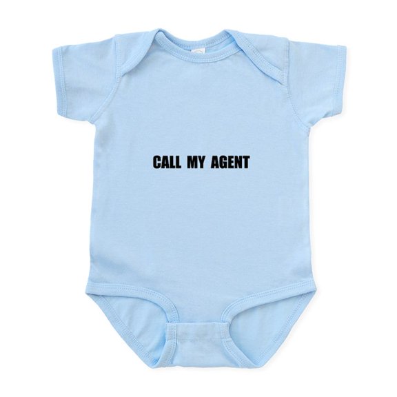 CafePress - Call My Agent Infant Bodysuit - Baby Light Bodysuit, Size Newborn - 24 Months