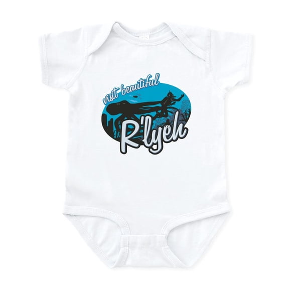 CafePress - Call Of Cthulhu Visit Beautiful R'lyeh Infant Bo - Baby Light Bodysuit, Size Newborn - 24 Months