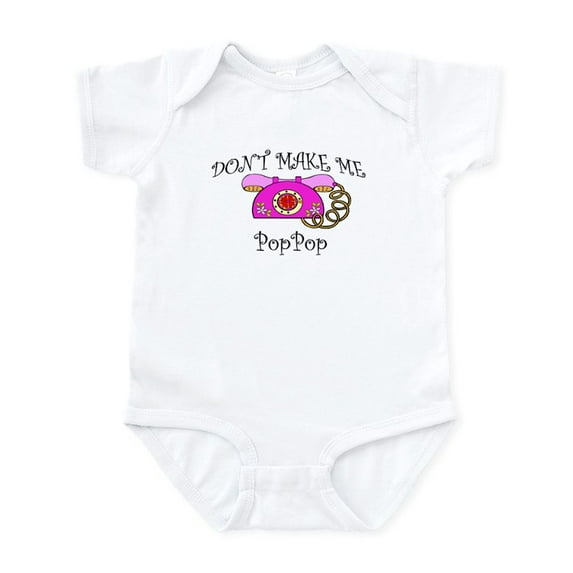 CafePress - Call Poppop With Pink Phone Infant Bodysuit - Baby Light Bodysuit, Size Newborn - 24 Months
