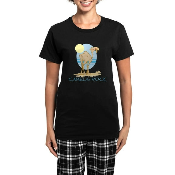 CafePress - Camels Rock Women's Dark Pajamas - Women's Short Sleeve Print T-Shirt and Pants Dark Cotton Pajama Set