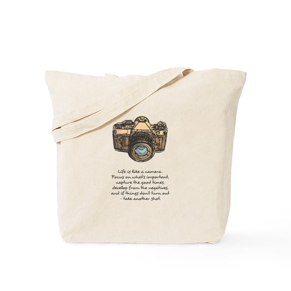 CafePress - Camera Quote Colour Tote Bag - Unisex Canvas Tote Bag, Beige, 1-Piece