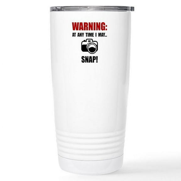 CafePress - Camera Snap Stainless Steel Travel Mug - Insulated Stainless Steel Travel Tumbler 20 oz.