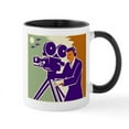 thumbnail image 1 of CafePress - Cameraman Film Crew Vintage Video Movie Camera Mug - 11 oz Ceramic Mug - Novelty Coffee Tea Cup, 1 of 4