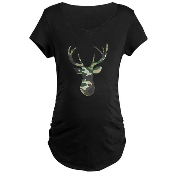 CafePress - Camo Buck Maternity Dark T Shirt - Maternity Dark T-Shirt