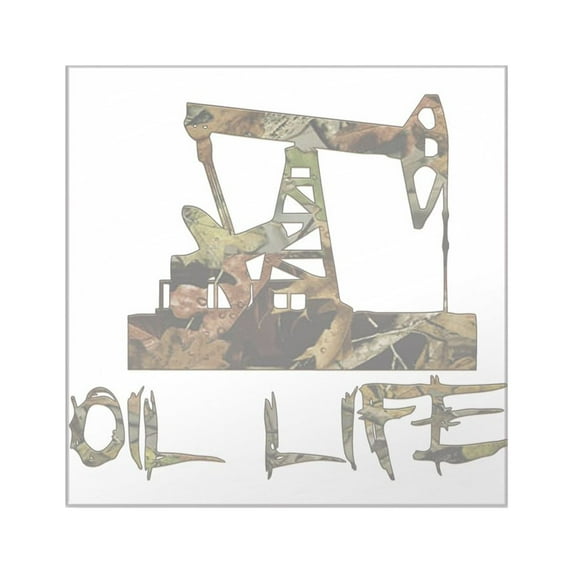 CafePress - Camo Oil Life Sticker - Square Sticker 3" x 3"