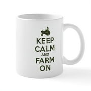 CafePress - Camouflage Keep Calm And Farm On Mugs - 11 oz Ceramic Mug - Novelty Coffee Tea Cup