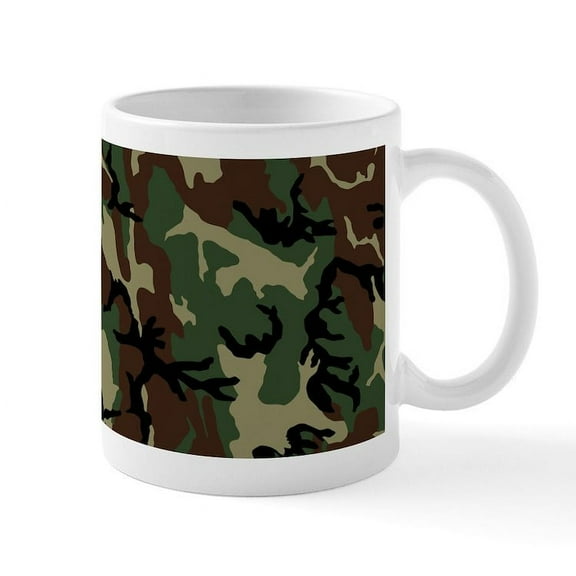 CafePress - Camouflage Pattern Mug - 11 oz Ceramic Mug - Novelty Coffee Tea Cup