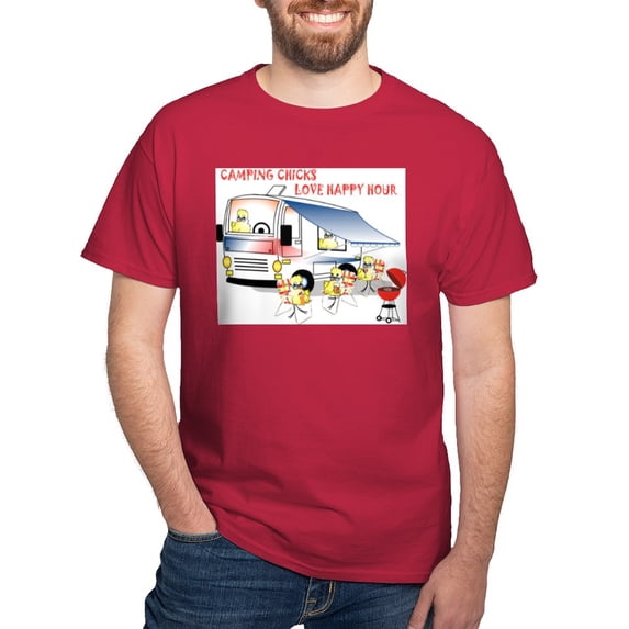 CafePress - Camping Chicks T Shirt - Men's Classic Graphic Cotton T-Shirt