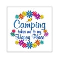 thumbnail image 1 of CafePress - Camping Happy Place Square Sticker 3 X 3 - Square Sticker 3" x 3", 1 of 1
