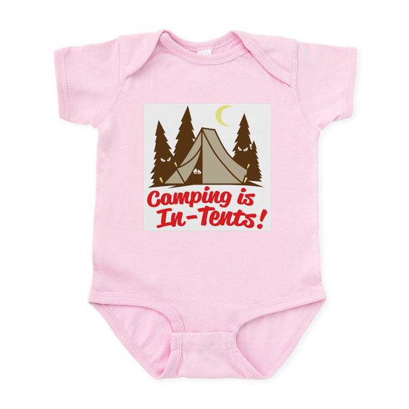 CafePress - Camping Is In Tents Infant Bodysuit - Baby Light Bodysuit, Size Newborn - 24 Months