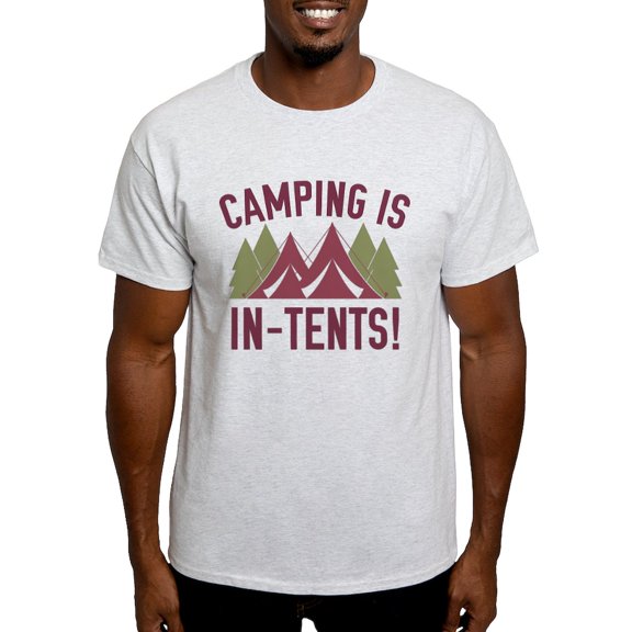CafePress - Camping Is In Tents! T Shirt - Men's Classic Graphic T-Shirt