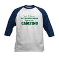 thumbnail image 1 of CafePress - Camping Retirement Plan Baseball Jersey - Kids Cotton Baseball Jersey, 3/4 Sleeve Shirt, 1 of 4