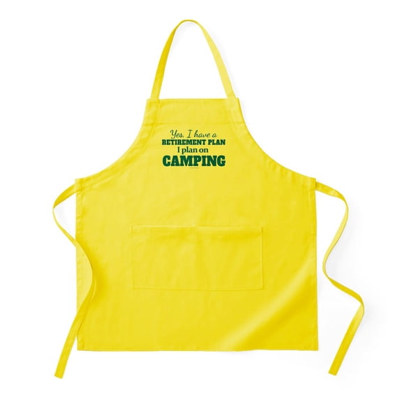 CafePress - Camping Retirement Plan - Kitchen Apron with Pockets, Grilling Apron, Baking Apron