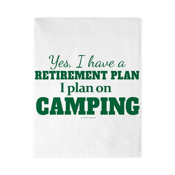 CafePress - Camping Retirement Plan - Twin Duvet Cover, Printed Comforter Cover