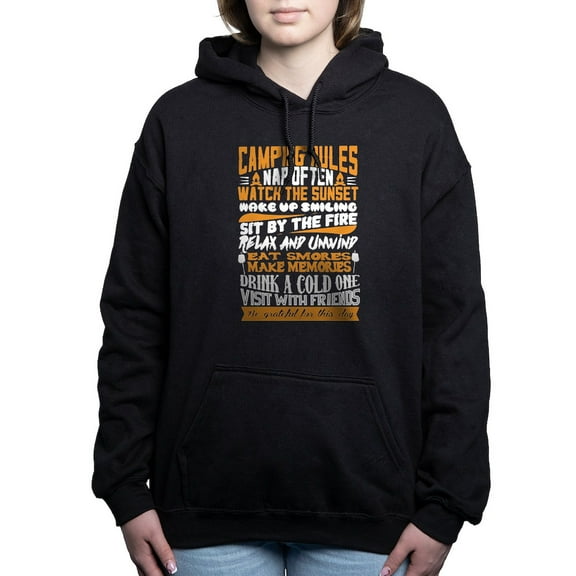 CafePress - Camping Rules - Pullover Hoodie, Classic & Comfortable Hooded Sweatshirt
