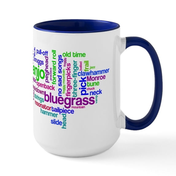CafePress - Can You Say Banjo? Large Mug - 15 oz Ceramic Large White Novelty Mug