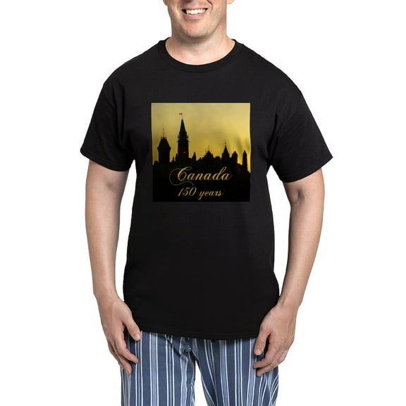 CafePress - Canada 150 Years! Pajamas - Men's Dark Loose Fit Cotton Pajama Set