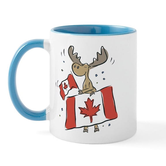 CafePress - Canada Day Moose Mug - 11 oz Ceramic Mug - Novelty Coffee Tea Cup