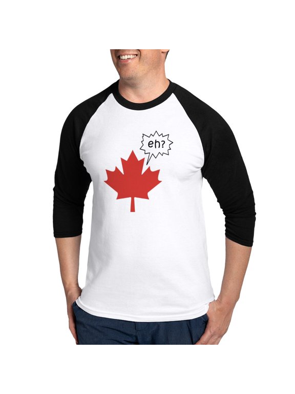 - Canada EH? Baseball Jersey - Cotton Baseball Jersey, 3/4 Raglan Sleeve Shirt