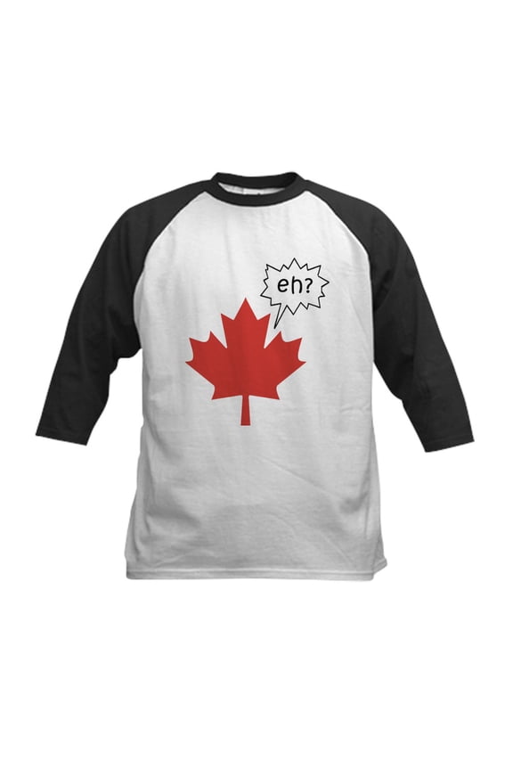 - Canada EH? Baseball Jersey - Kids Cotton Baseball Jersey, 3/4 Sleeve Shirt