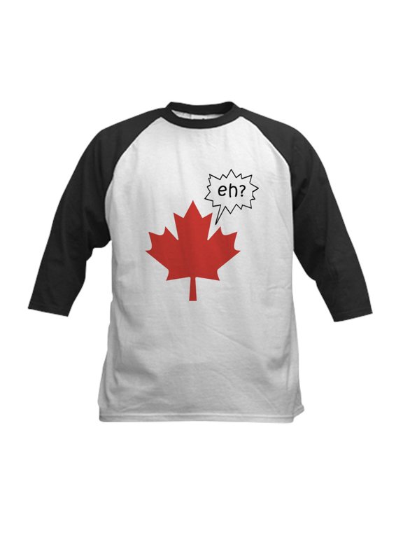 - Canada EH? Baseball Jersey - Kids Cotton Baseball Jersey, 3/4 Sleeve Shirt