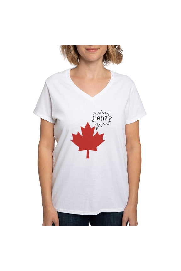 - Canada EH? T Shirt - Womens Cotton V-Neck T-shirt