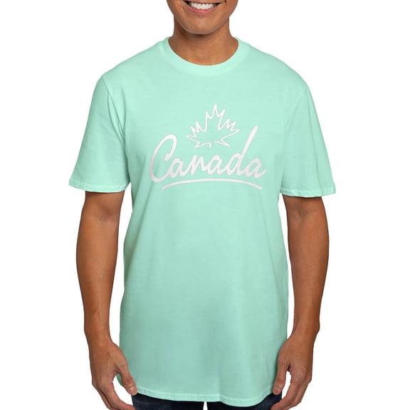 CafePress - Canada Leaf Script Men's Fitted T Shirt (Dark) - Men's Fitted T-Shirt