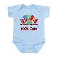 thumbnail image 1 of CafePress - Canadian American 100% Cute Infant Bodysuit - Baby Light Bodysuit, Size Newborn - 24 Months, 1 of 4