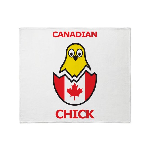 CafePress - Canadian Chick Throw Blanket - Soft Fleece Throw Blanket, 50"x60" for All Ages