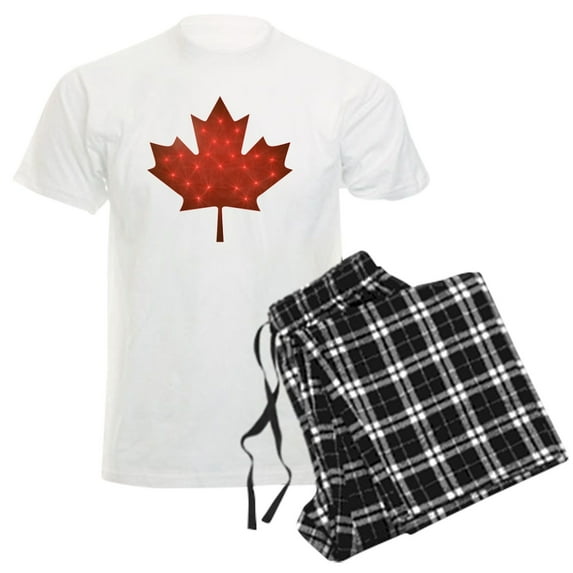 CafePress - Canadian Christmas Men's Light Pajamas - Men's Light Loose Fit Cotton Pajama Set