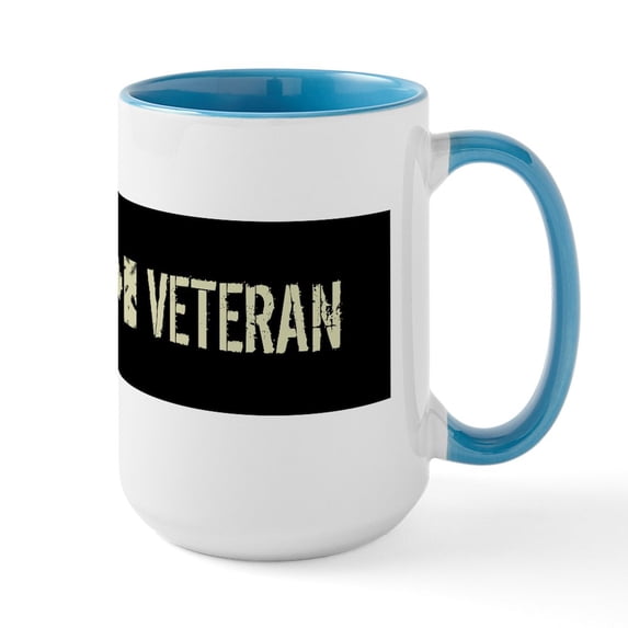 CafePress - Canadian Flag: Veteran Large Mug - 15 oz Ceramic Large White Novelty Mug