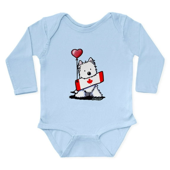 CafePress - Canadian Kiniart Westi Long Sleeve Infant Bodysuit - Long Sleeve Cotton Baby Bodysuit