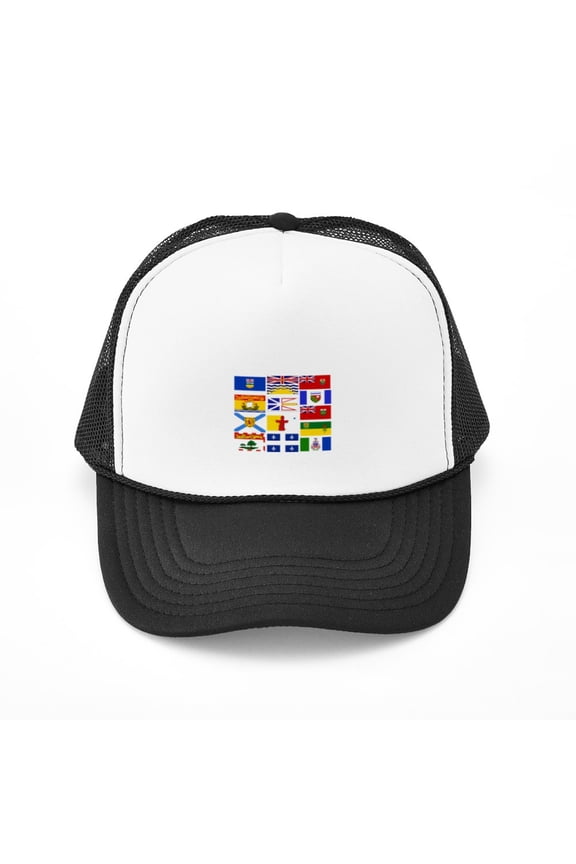 - Canadian Provinces - Adjustable Unisex Printed Trucker Hat with Mesh Back