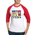 thumbnail image 1 of CafePress - Canadian Provinces Baseball Jersey - Cotton Baseball Jersey, 3/4 Raglan Sleeve Shirt, 1 of 4