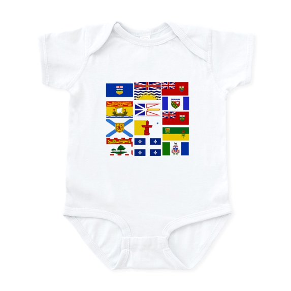 CafePress - Canadian Provinces Body Suit - Baby Light Bodysuit, Size Newborn - 24 Months