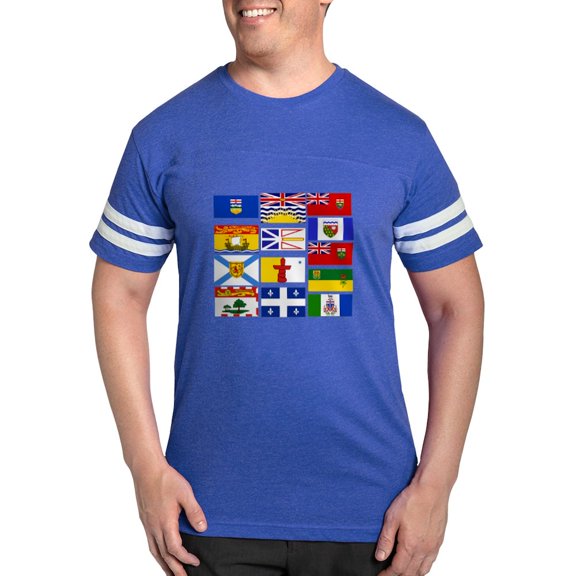 CafePress - Canadian Provinces Men's Football T Shirt - Mens Football Shirt