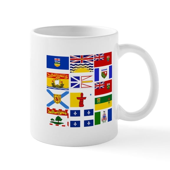 CafePress - Canadian Provinces Mugs - 11 oz Ceramic Mug - Novelty Coffee Tea Cup