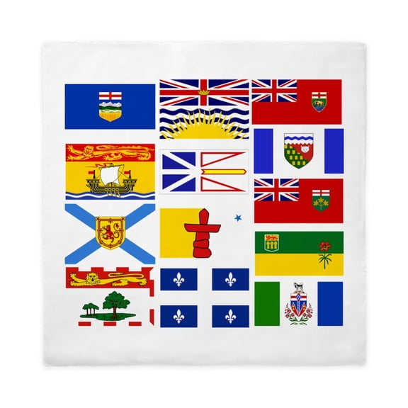 CafePress - Canadian Provinces - Queen Duvet