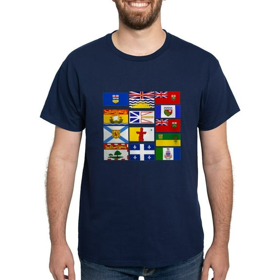 CafePress - Canadian Provinces T Shirt - Men's Classic Graphic Cotton T-Shirt
