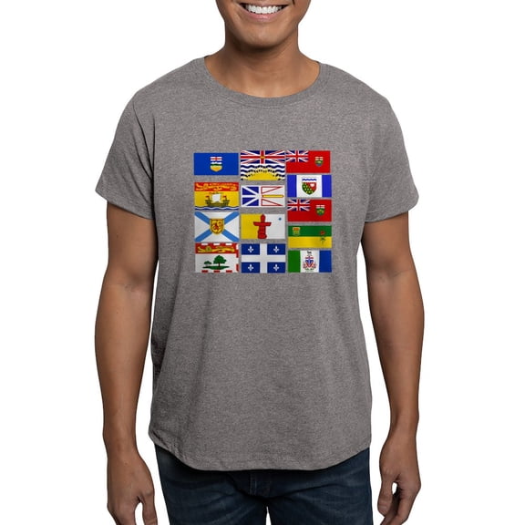CafePress - Canadian Provinces T Shirt - Men's Fitted T-Shirt