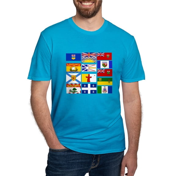 CafePress - Canadian Provinces T Shirt - Men's Fitted T-Shirt