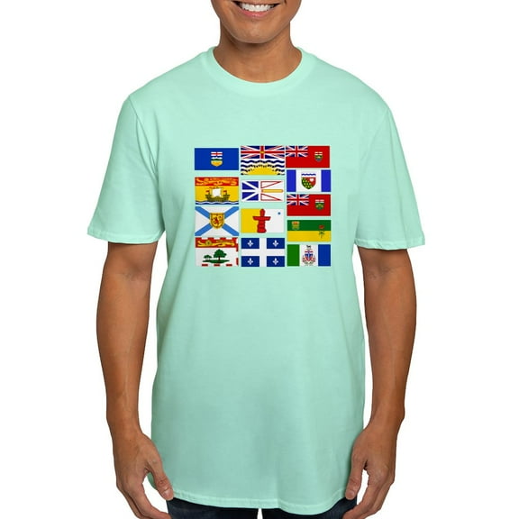 CafePress - Canadian Provinces T Shirt - Men's Fitted T-Shirt
