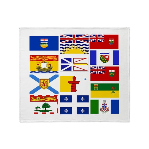 CafePress - Canadian Provinces Throw Blanket - Soft Fleece Throw Blanket, 50"x60" for All Ages