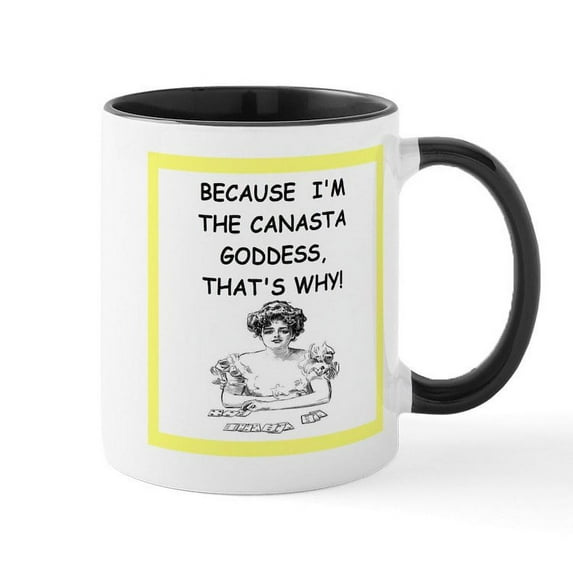 CafePress - Canasta Joke Mugs - 11 oz Ceramic Mug - Novelty Coffee Tea Cup